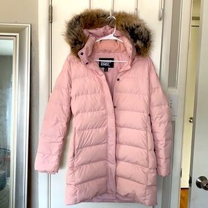 Land’s End light pink ultrawarm coat, three quarter length (size 6-8 SM)